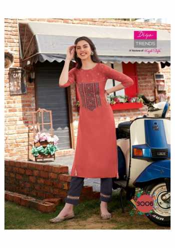 Diya Trendz Forever vol 3 kurtis with pant Wholesaler