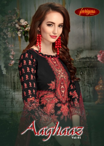 Fariyas Aaghaaz vol 1 Lawn Cotton Dress Material catalog