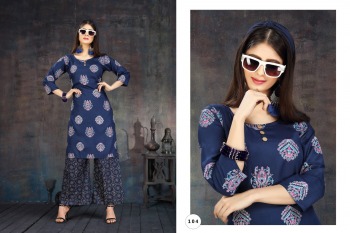 Fashion Talk Fusion Rayon kurtis with Palazzo wholesaler