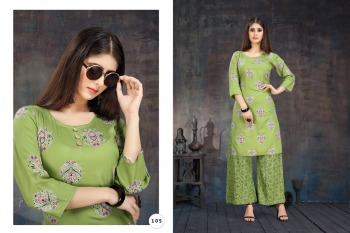 Fashion Talk Fusion Rayon kurtis with Palazzo wholesaler