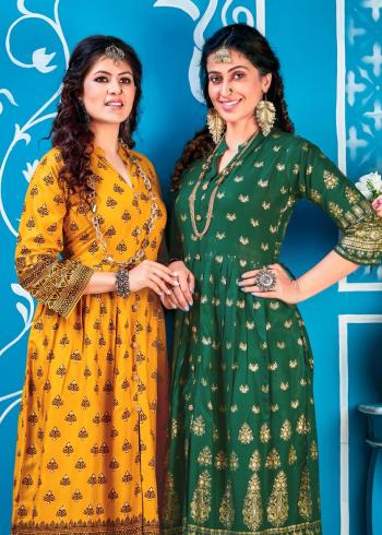 Fashion Talk Gold Star Rayon kurtis wholesaler