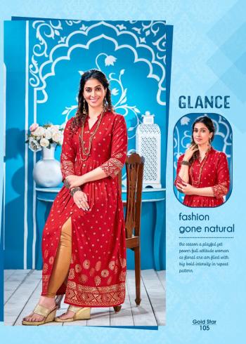 Fashion Talk Gold Star Rayon kurtis wholesaler