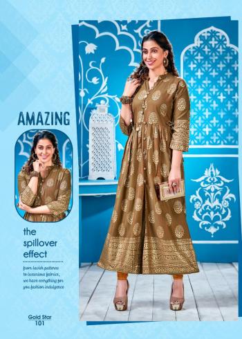 Fashion Talk Gold Star Rayon kurtis wholesaler