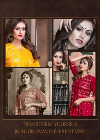 Fashion Talk Gold Style Rayon Party wear kurtis wholesaler