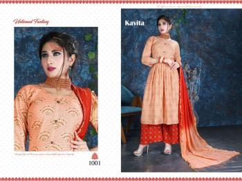 Fashion Talk Kavita vol 1 kurtis with Palazzo and Dupatta wholesaler