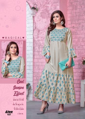 Fashion Talk Liva Rayon party wear kurtis wholesaler