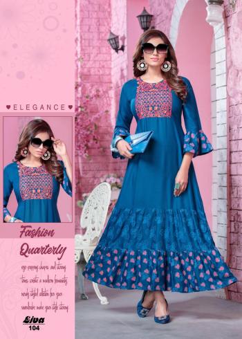 Fashion Talk Liva Rayon party wear kurtis wholesaler