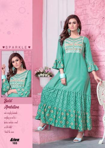 Fashion Talk Liva Rayon party wear kurtis wholesaler