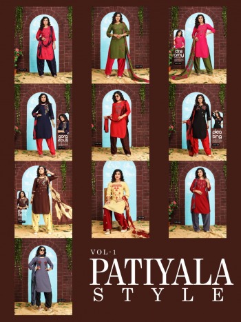 Fashion Talk Patiyala Style vol 1 Rayon Kurtis with Patiyala and Dupatta