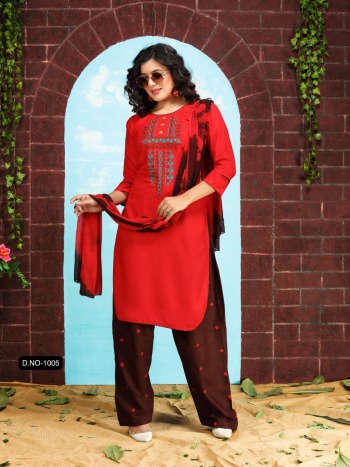 Fashion Talk Patiyala Style vol 1 Rayon Kurtis with Patiyala and Dupatta