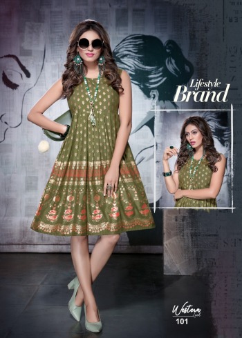 Fashion Talk Western Look Rayon kurtis catalog Wholesaler