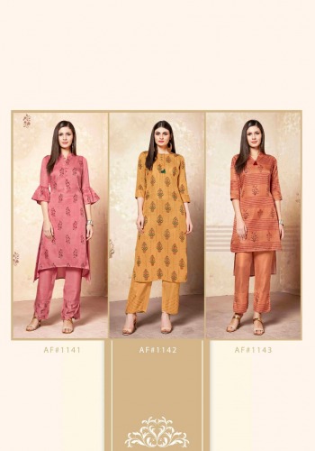 Feminista Westside Linen kurtis with pant catalog wholesaler