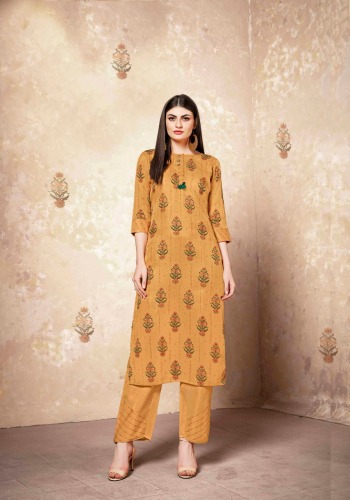 Feminista Westside Linen kurtis with pant catalog wholesaler