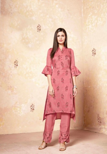 Feminista Westside Linen kurtis with pant catalog wholesaler