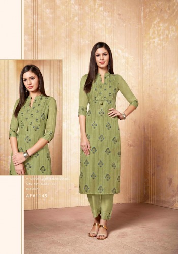 Feminista Westside Linen kurtis with pant catalog wholesaler