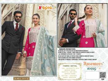 Fepic Rosemeen Hit Design Pakistani Suits with open Pic