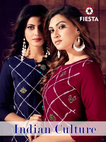 Fiesta Indian Culture Rayon kurtis wholesaler