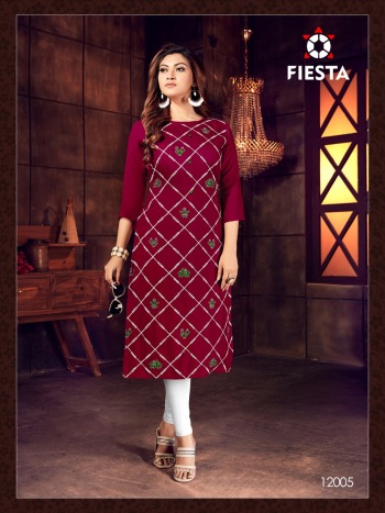 Fiesta Indian Culture Rayon kurtis wholesaler