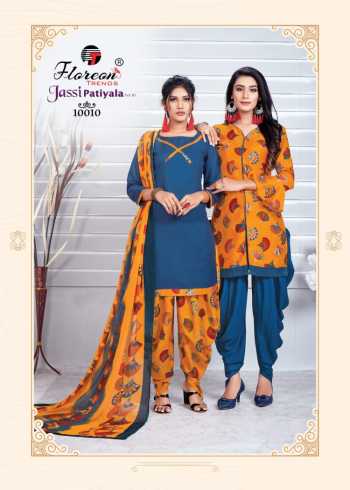 Floreon Jassi patiyala vol 10 Glaze Cotton Silk punjabi Suits