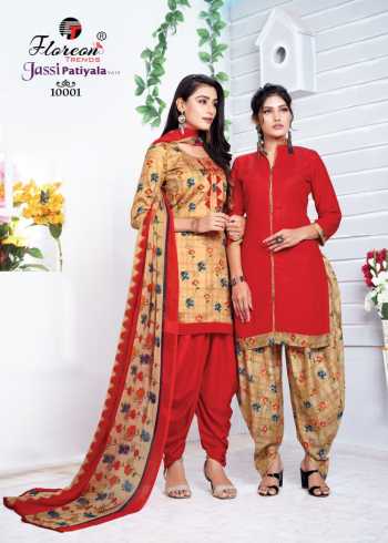 Floreon Jassi patiyala vol 10 Glaze Cotton Silk punjabi Suits