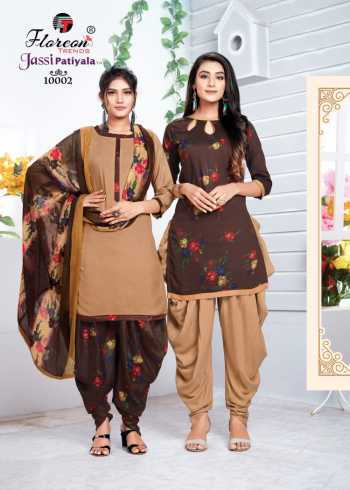 Floreon Jassi patiyala vol 10 Glaze Cotton Silk punjabi Suits