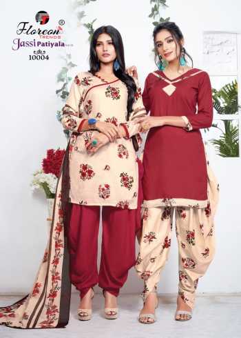 Floreon Jassi patiyala vol 10 Glaze Cotton Silk punjabi Suits