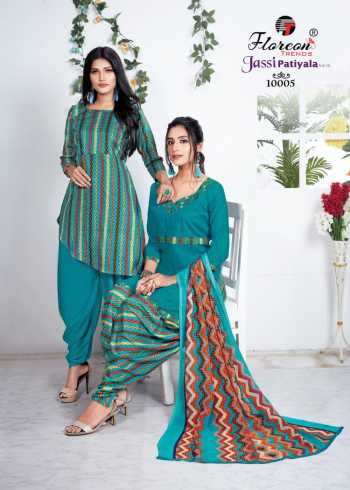 Floreon Jassi patiyala vol 10 Glaze Cotton Silk punjabi Suits