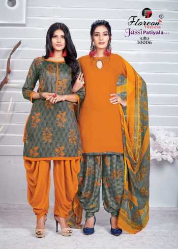 Floreon Jassi patiyala vol 10 Glaze Cotton Silk punjabi Suits