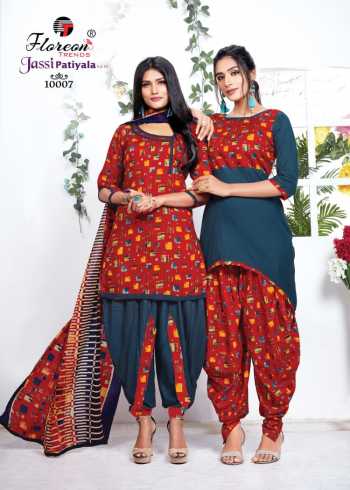 Floreon Jassi patiyala vol 10 Glaze Cotton Silk punjabi Suits