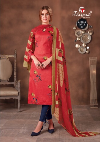 Floreon Trendz Aisha Cotton Satin Salwar kameez wholesaler