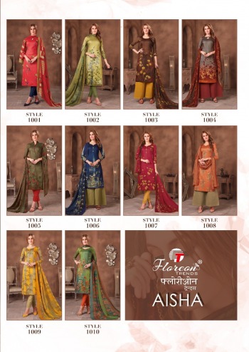 Floreon Trendz Aisha Cotton Satin Salwar kameez wholesaler