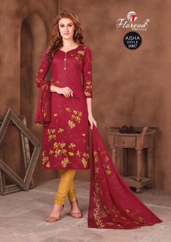 Floreon Trendz Aisha Cotton Satin Salwar kameez wholesaler