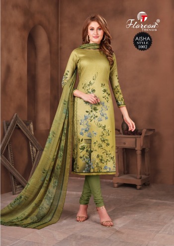 Floreon Trendz Aisha Cotton Satin Salwar kameez wholesaler