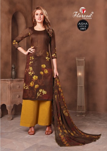 Floreon Trendz Aisha Cotton Satin Salwar kameez wholesaler