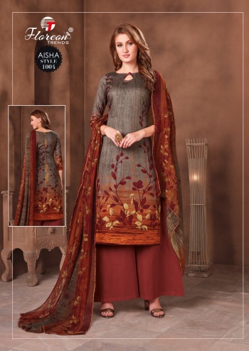 Floreon Trendz Aisha Cotton Satin Salwar kameez wholesaler