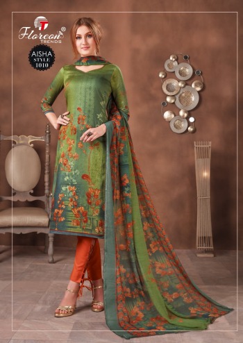 Floreon Trendz Aisha Cotton Satin Salwar kameez wholesaler