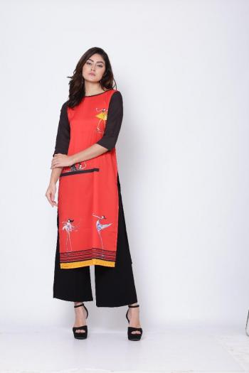 Flower vol 1 crepe casual wear kurtis