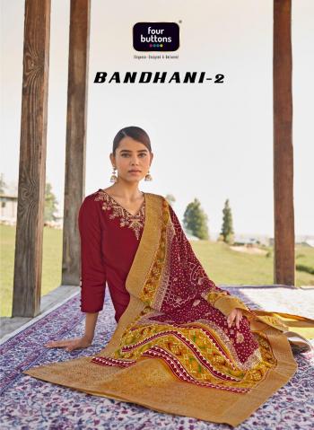 Four Button Bandhani vol 2 ready made Suits wholesale Price