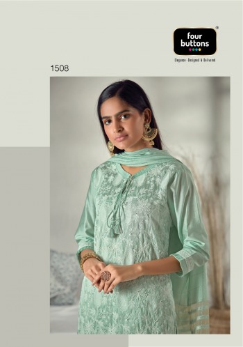 Four button Pearl Lakhnavi Work Stitched Suits and Dress