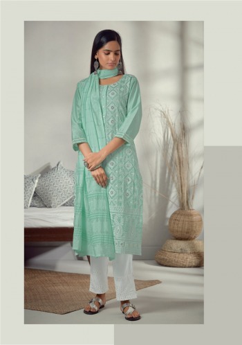 Four button Pearl Lakhnavi Work Stitched Suits and Dress