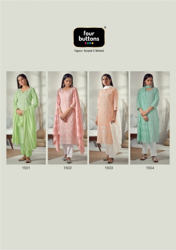 Four button Pearl Lakhnavi Work Stitched Suits and Dress