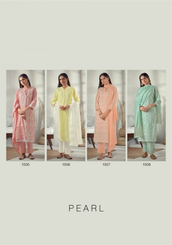 Four button Pearl Lakhnavi Work Stitched Suits and Dress