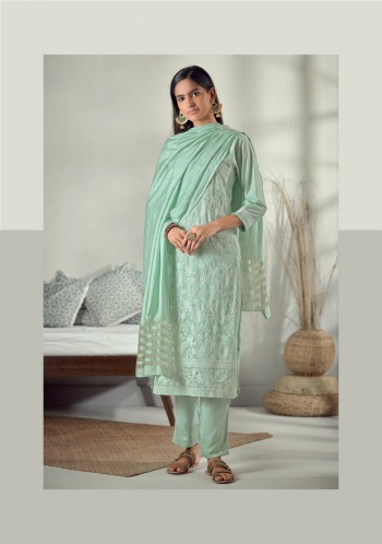 Four button Pearl Lakhnavi Work Stitched Suits and Dress