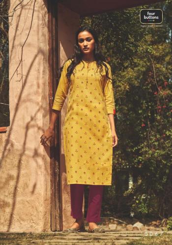 Four Button platinum Cotton kurtis wholesaler