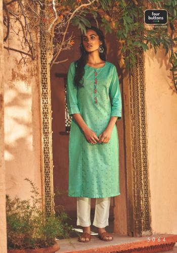 Four Button platinum Cotton kurtis wholesaler