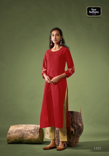 Four Button Rozana Kurtis with palazzo Wholesaler