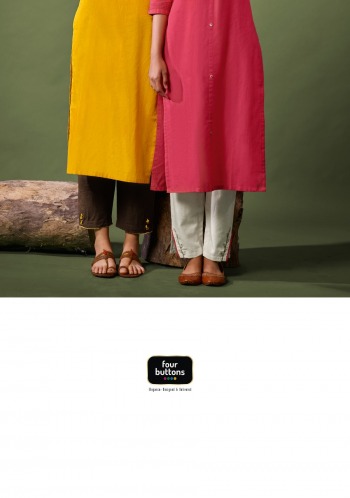 Four Button Rozana Kurtis with palazzo Wholesaler