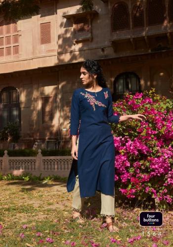 Four Button Rozana vol 2 kurtis with Palazzo Wholesaler