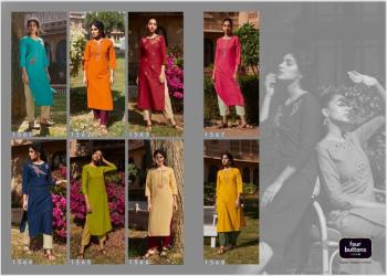 Four Button Rozana vol 2 kurtis with Palazzo Wholesaler