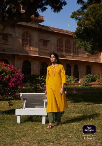 Four Button Rozana vol 2 kurtis with Palazzo Wholesaler